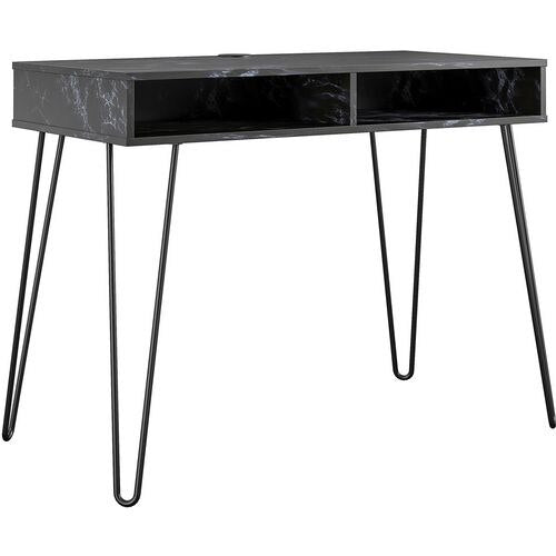 Novogratz Desks 9618899COMNUK Black Marble 1,028.7 (W) x 549.9 (D) x 772.2 (H) x 772.2 - 772.2 (H) mm