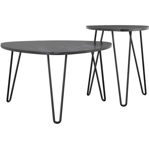 Novogratz Accent tables 7021899COMNUK Black Marble 830.6 (W) x 835.7 (D) x 574 (H) mm