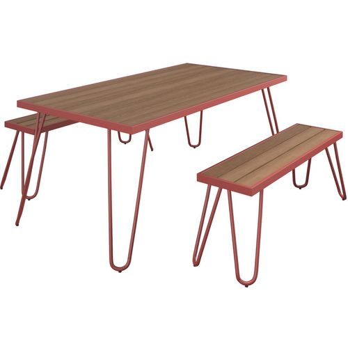 Novogratz Outdoor Dining Red 88192RNOEUK 1,524 (W) x 889 (D) x 711.2 (H) mm