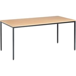 Nautilus Designs Table Rectangular Beech Black 1,600 x 800 x 725 mm