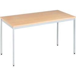 Nautilus Designs Table Rectangular Beech Silver 1,200 x 800 x 725 mm