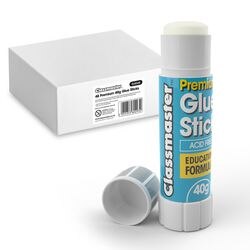 CLASSMASTER Glue Stick 40 g White G4048 Pack of 48