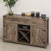 HOMCOM Freestanding Rustic Side Cabinet Bronze