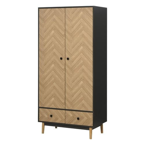 HOMCOM Modern Wardrobe Cabinet Wood