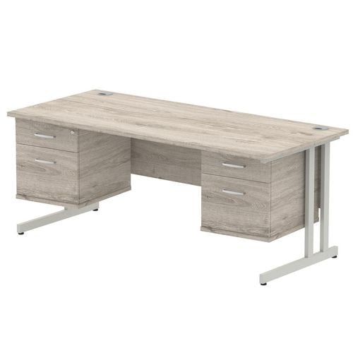 dynamic Ergonomic Desk Impulse MIRDC18FP2FP2GRY Grey Oak 1800 mm x 800 mm x 730 mm