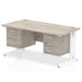 dynamic Ergonomic Desk Impulse MIRDW16FP2FP3WGRY Grey Oak 1600 mm x 800 mm x 730 mm