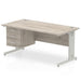 dynamic Ergonomic Desk Impulse MIRDW16FP3GRY Grey Oak 1600 mm x 800 mm x 730 mm