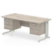 dynamic Ergonomic Desk Impulse MIRDW18FP2FP2GRY Grey Oak 1800 mm x 800 mm x 730 mm