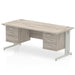 dynamic Ergonomic Desk Impulse MIRDW18FP2FP3GRY Grey Oak 1800 mm x 800 mm x 730 mm