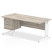 dynamic Ergonomic Desk Impulse MIRDW18FP2WGRY Grey Oak 1800 mm x 800 mm x 730 mm