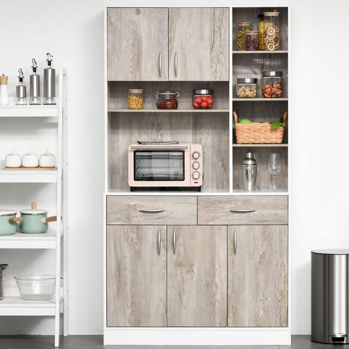 HOMCOM Kitchen Cabinet Brown 390 x 1,815 mm