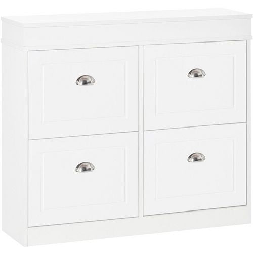 HOMCOM Shoe Cabinet White 240 x 830 mm