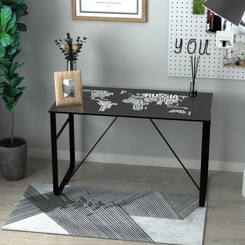 HOMCOM Writing Desk Black 600 x 745 mm