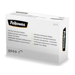 Fellowes 26/6mm Half Strip Staplers 5117601 Steel Silver Pack of 5000