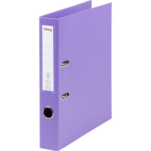 Viking Lever Arch File A4 50 mm 2 ring PP(Polypropylen) Matt with Label Holder Light Purple