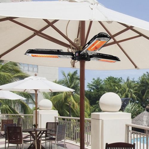 OutSunny Electric Outdoor Heater Black 180 cm