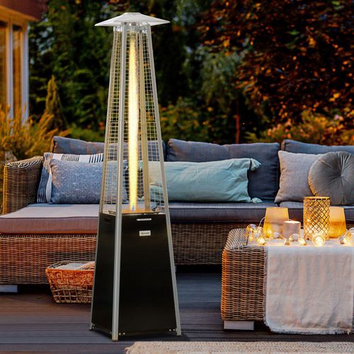 OutSunny Outdoor Gas Heater with Wheels, Dust Cover and Regulator 50 x 50 x 225 cm