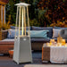 OutSunny Outdoor Gas Heater Stainless Steel with Wheels, Dust Cover, and Regulator