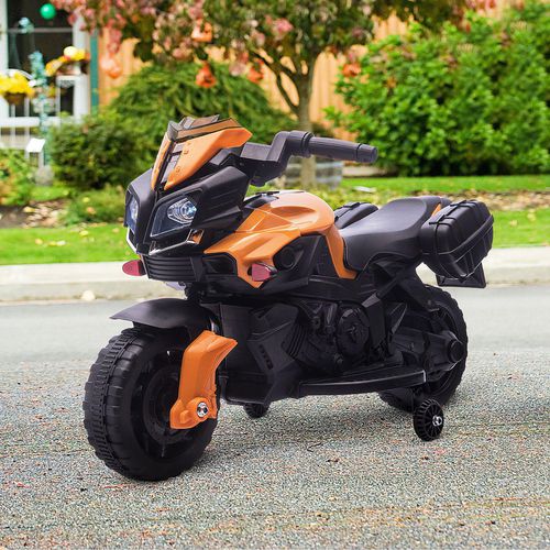 HOMCOM Kids 6V Electric Motorcycle Ride-On Toy Battery Orange