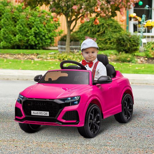 HOMCOM Audi RS Q8 6V Kids Electric Ride On Car Toy with Remote USB Pink