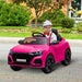 HOMCOM Audi RS Q8 6V Kids Electric Ride On Car Toy with Remote USB Pink