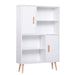 HOMCOM Sideboard Bookshelf with Two Doors White 800 x 235 x 1,230 mm