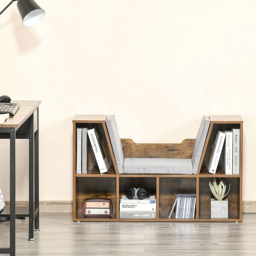 HOMCOM Kids Bookcase Rustic Brown 1,020 x 300 x 610 mm