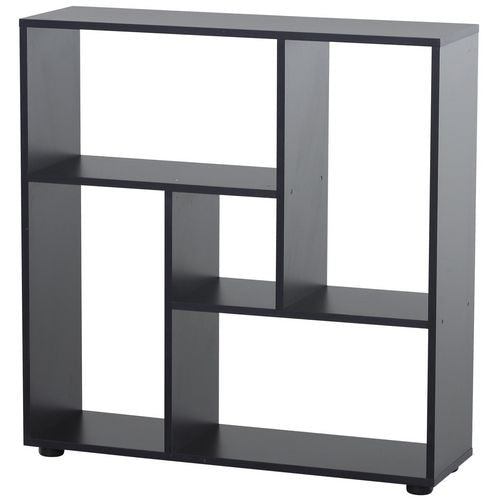 HOMCOM Storage Shelf 5 Units with Melamine Surface Black 800 x 240 x 820 mm