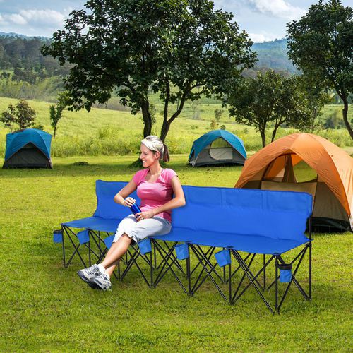 OutSunny Camping Chair Blue 480 x 800 mm