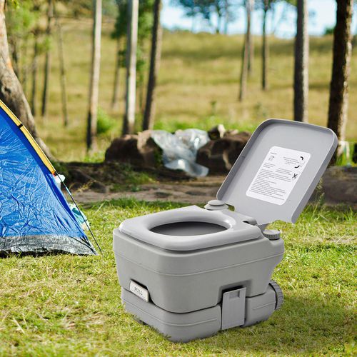 OutSunny Portable Toilet Grey 385 x 435 mm