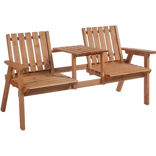 OutSunny Garden Bench Fir Orange 700 x 830 mm Set of 2