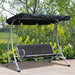 OutSunny Swing Bench Fabric Black 1,160 x 1,720 mm