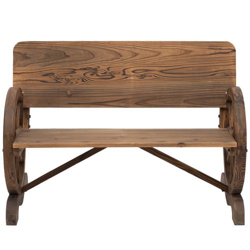 OutSunny Garden Bench Fir Wood Brown 580 x 800 mm