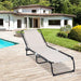 OutSunny Folding Lounge Cream