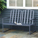 OutSunny Garden Bench Steel Grey 630 x 805 mm