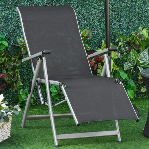 OutSunny Breathable Mes Lounge Chair Grey