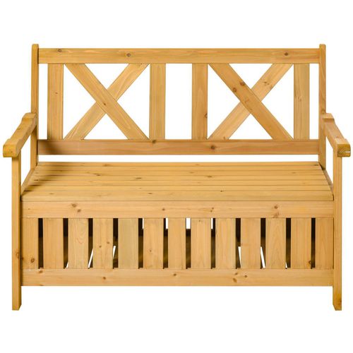 OutSunny Garden Bench Fir Yellow 610 x 850 mm