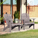 OutSunny Adirondack Chair Fir Wood Grey 870 x 920 mm