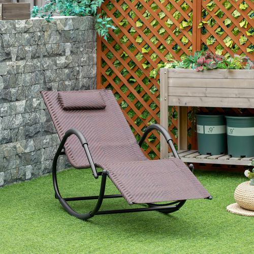 OutSunny Rocking Chair Brown 1,600 x 790 mm