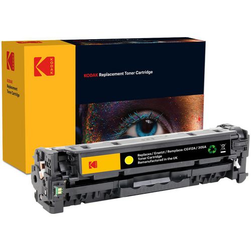 Kodak Remanufactured Toner Cartridge Compatible with HP CE412A Yellow