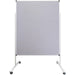 Office Depot Facilitation Board Felt 1,200 (W) x 18 (D) x 1,500 (H) mm Grey, Silver