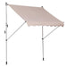 OutSunny 2x1.5m Adjustable Outdoor Aluminium Frame Awning Beige