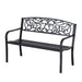 OutSunny 126Lx60Wx85H cm Steel Bench-Black