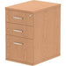 Impulse 600 Desk High Pedestal 3 Drawer Oak 430 x 600 x 730 mm