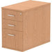 Impulse 800 Desk High Pedestal 3 Drawer Oak 430 x 800 x 730 mm