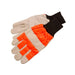 Faithfull Chainsaw Safety Gloves CH015 Leather Black, Cream, Orange