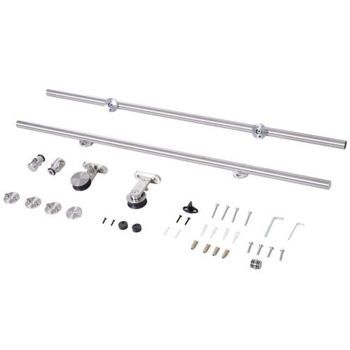 HOMCOM Sliding Door Kit Silver 25 x 0 mm