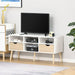 HOMCOM TV Stand White, Oak 390 x 570 mm