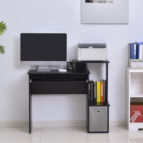 HOMCOM Computer Desk Black 400 x 866 mm