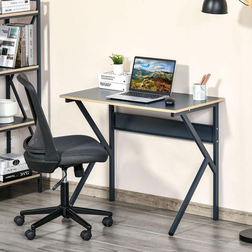 HOMCOM Desk Metal Navy Blue 500 x 760 mm